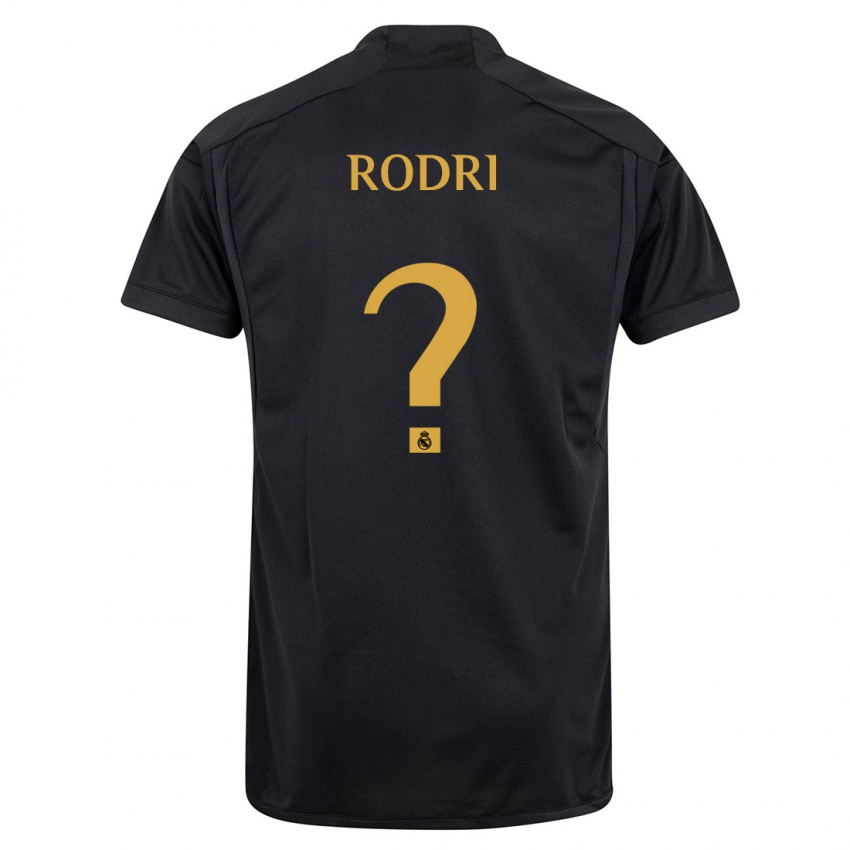 Niño Camiseta Rodri #0 Negro Equipación Tercera 2023/24 La Camisa Argentina