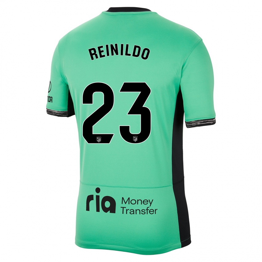 Niño Camiseta Reinildo Mandava #23 Primavera Verde Equipación Tercera 2023/24 La Camisa Argentina