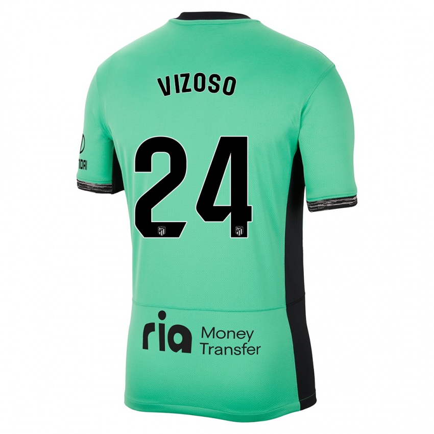 Niño Camiseta Paula Vizoso #24 Primavera Verde Equipación Tercera 2023/24 La Camisa Argentina