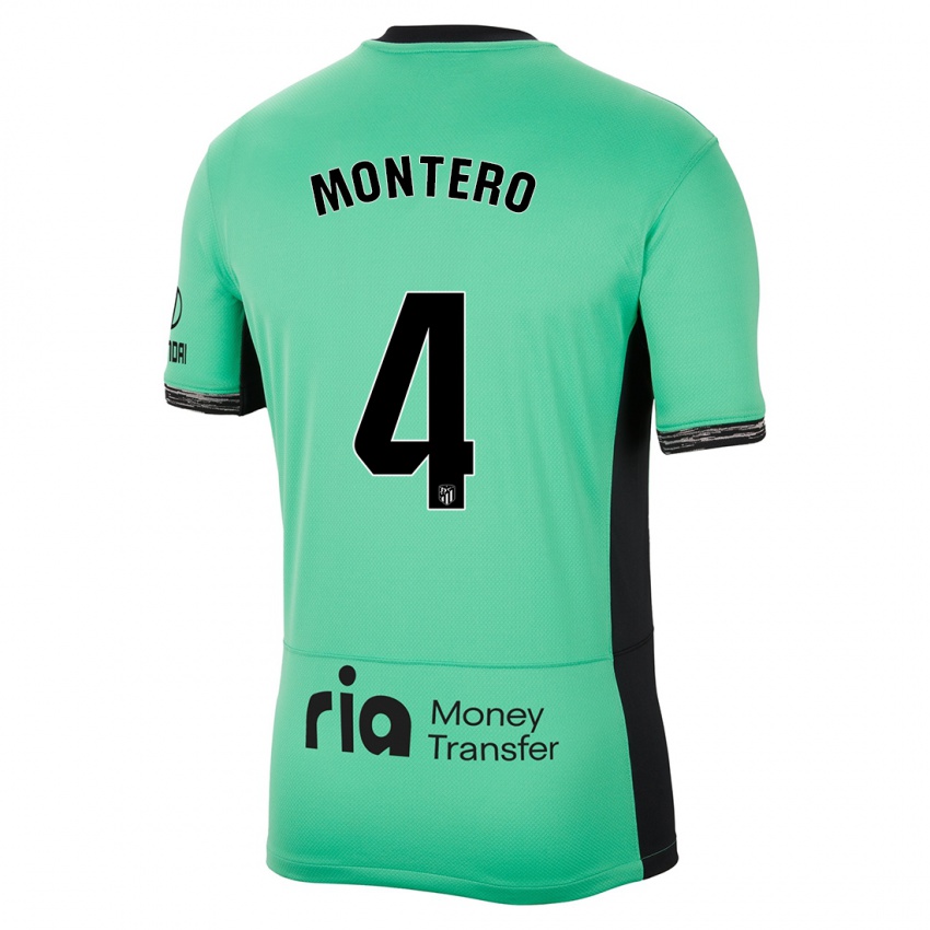 Niño Camiseta Francisco Montero #4 Primavera Verde Equipación Tercera 2023/24 La Camisa Argentina