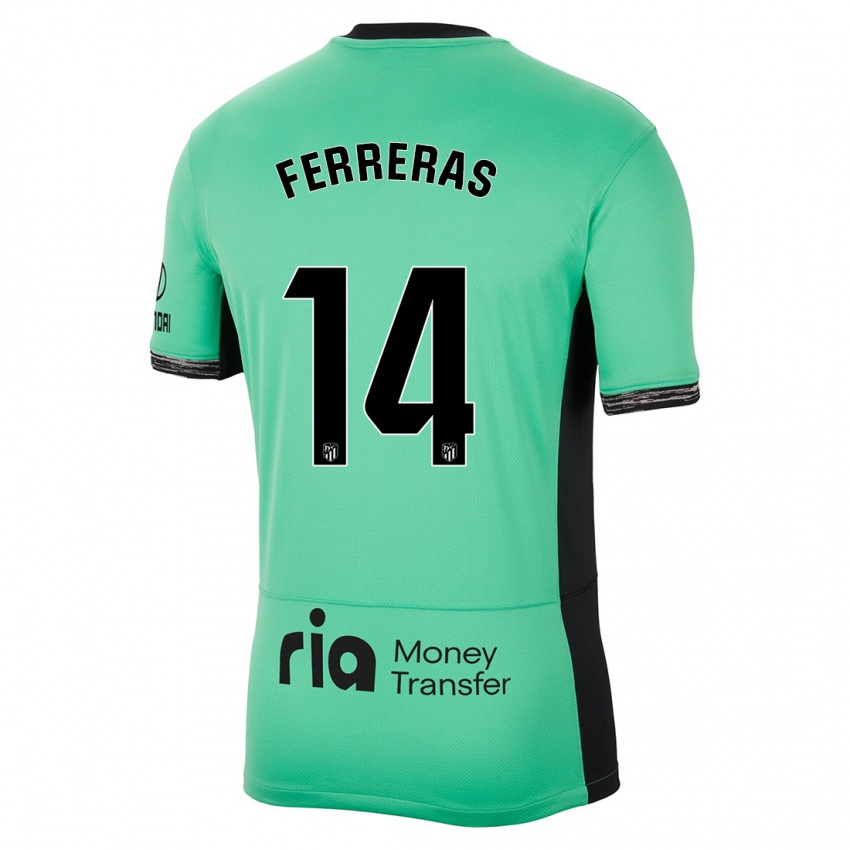 Niño Camiseta Adrian Ferreras #14 Primavera Verde Equipación Tercera 2023/24 La Camisa Argentina