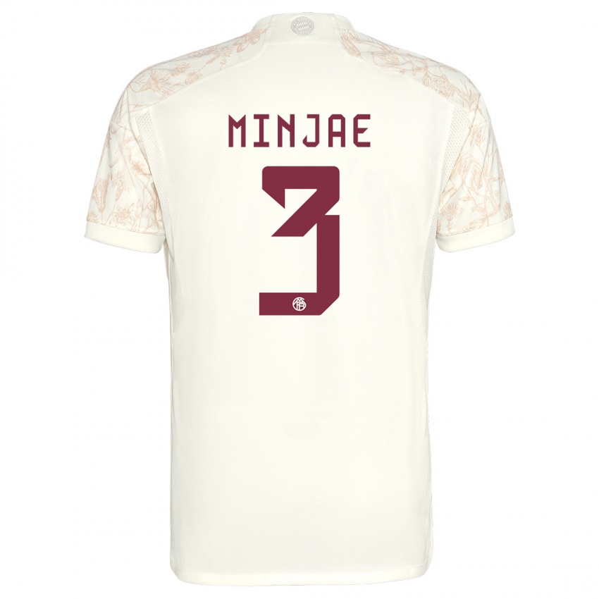 Niño Camiseta Min-Jae Kim #3 Blanquecino Equipación Tercera 2023/24 La Camisa Argentina