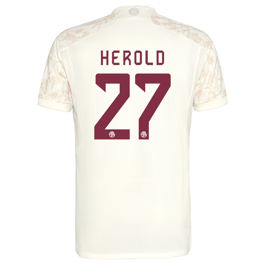 Niño Camiseta David Herold #27 Blanquecino Equipación Tercera 2023/24 La Camisa Argentina