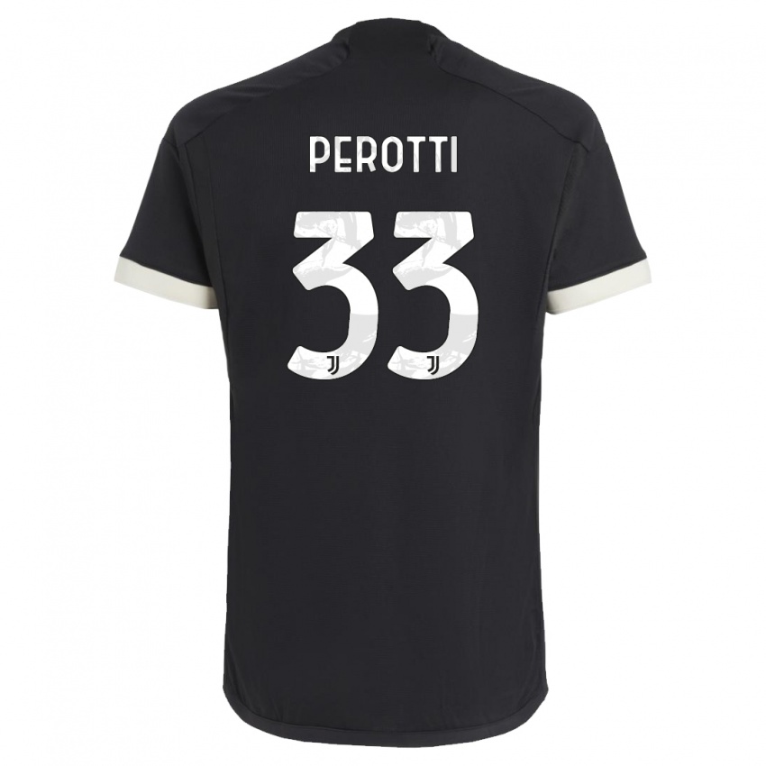 Niño Camiseta Clemente Perotti #33 Negro Equipación Tercera 2023/24 La Camisa Argentina