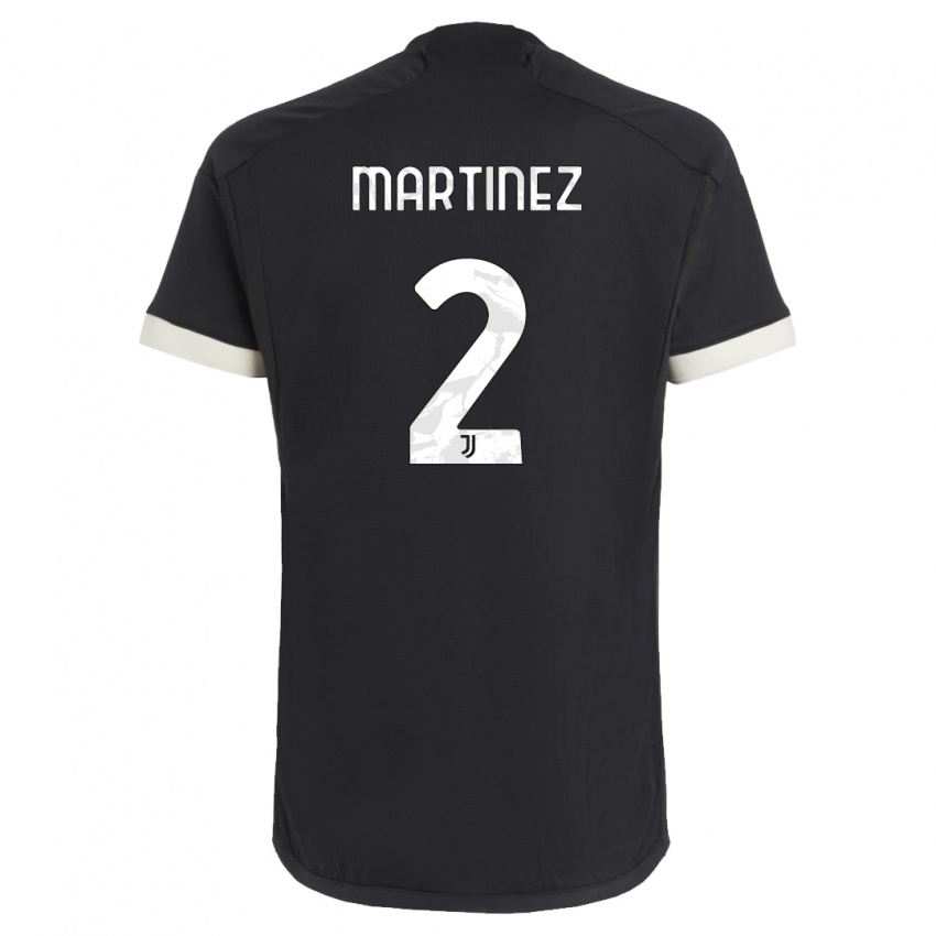 Niño Camiseta Bruno Martinez #2 Negro Equipación Tercera 2023/24 La Camisa Argentina