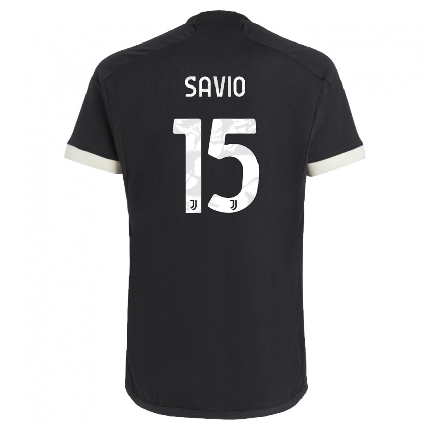 Niño Camiseta Federico Savio #15 Negro Equipación Tercera 2023/24 La Camisa Argentina