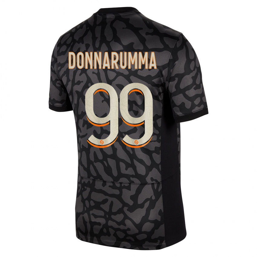 Niño Camiseta Gianluigi Donnarumma #99 Negro Equipación Tercera 2023/24 La Camisa Argentina