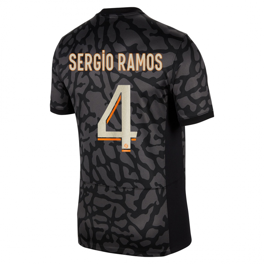 Niño Camiseta Sergio Ramos #4 Negro Equipación Tercera 2023/24 La Camisa Argentina