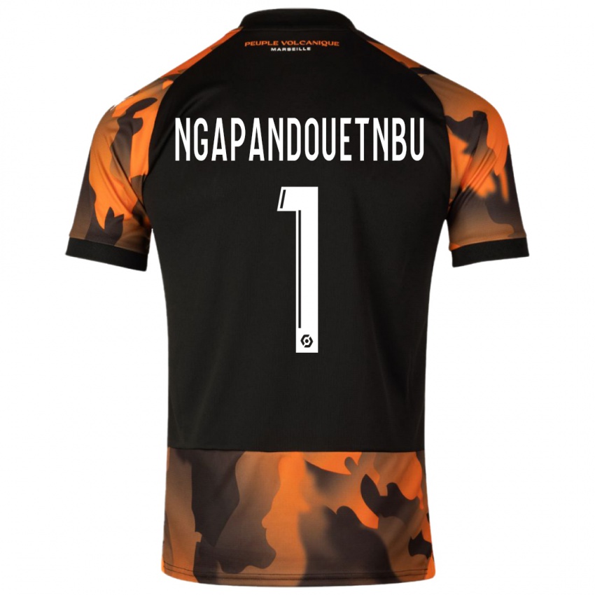Niño Camiseta Simon Ngapandouetnbu #1 Negro Naranja Equipación Tercera 2023/24 La Camisa Argentina