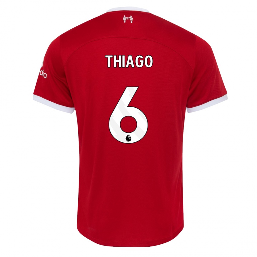 Hombre Camiseta Thiago #6 Rojo 1ª Equipación 2023/24 La Camisa Argentina