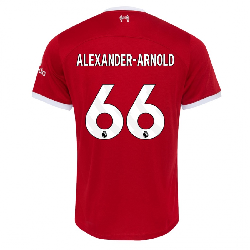 Hombre Camiseta Trent Alexander-Arnold #66 Rojo 1ª Equipación 2023/24 La Camisa Argentina