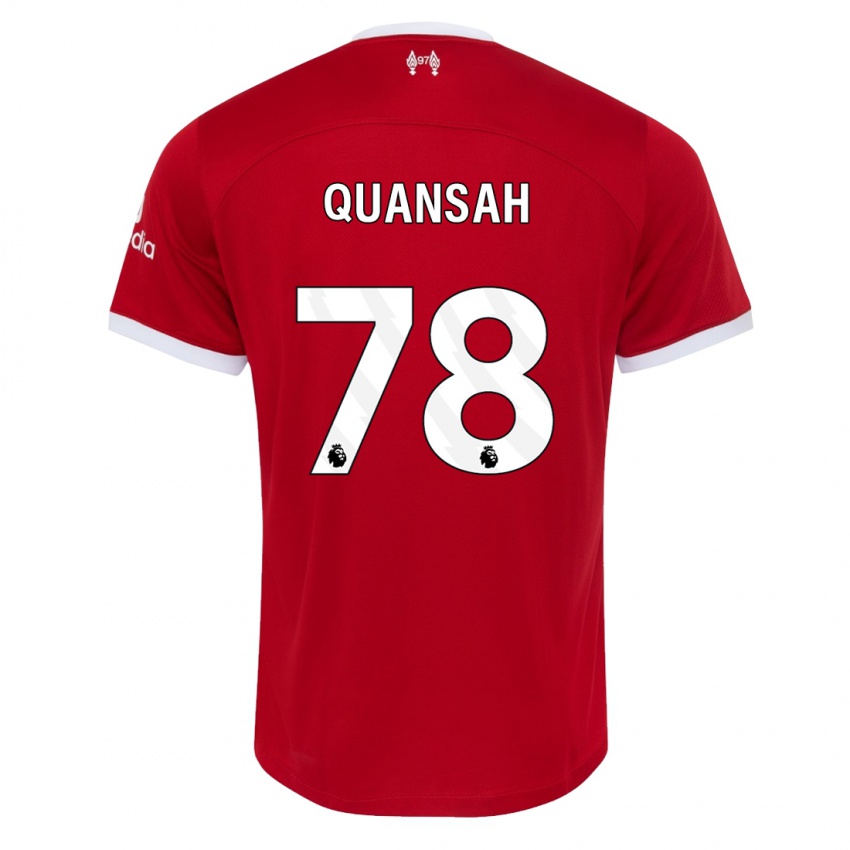 Hombre Camiseta Jarell Quansah #78 Rojo 1ª Equipación 2023/24 La Camisa Argentina