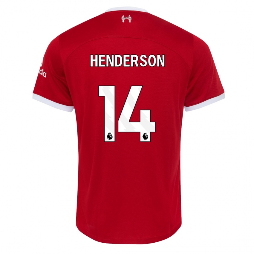 Hombre Camiseta Henderson #14 Rojo 1ª Equipación 2023/24 La Camisa Argentina