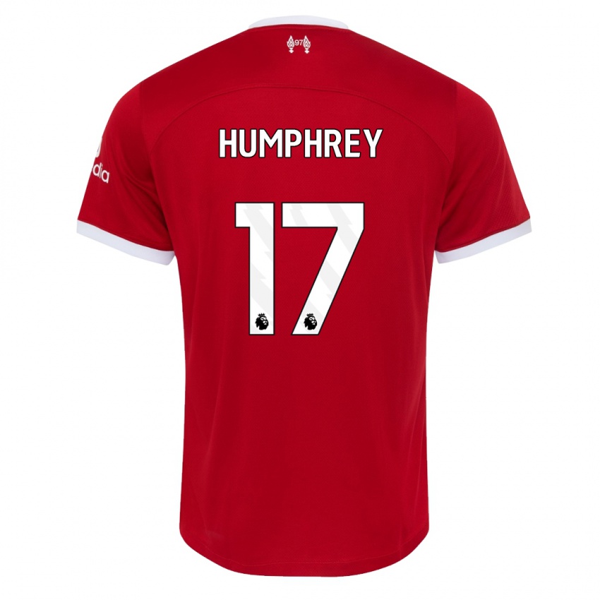 Hombre Camiseta Carla Humphrey #17 Rojo 1ª Equipación 2023/24 La Camisa Argentina