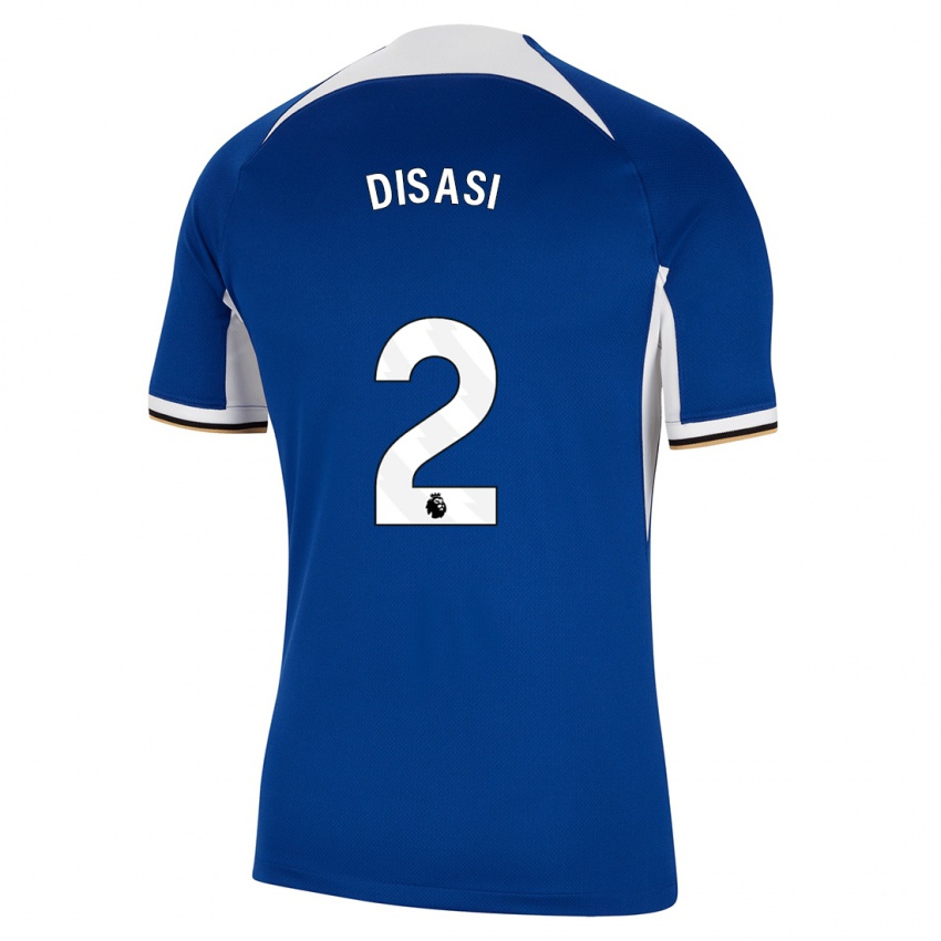 Hombre Camiseta Axel Disasi #2 Azul 1ª Equipación 2023/24 La Camisa Argentina