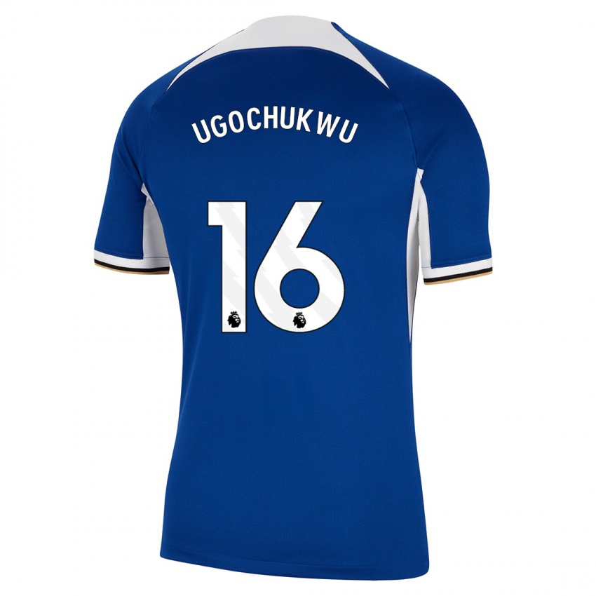 Hombre Camiseta Lesley Ugochukwu #16 Azul 1ª Equipación 2023/24 La Camisa Argentina