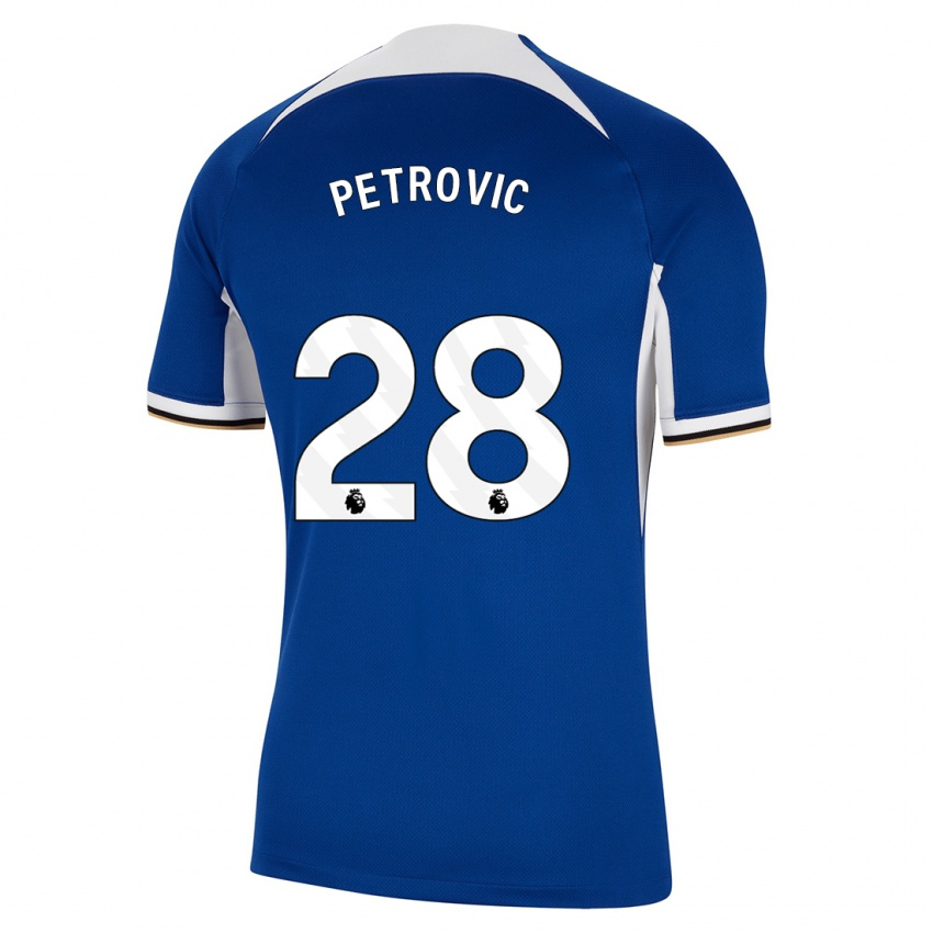 Hombre Camiseta Djordje Petrovic #28 Azul 1ª Equipación 2023/24 La Camisa Argentina