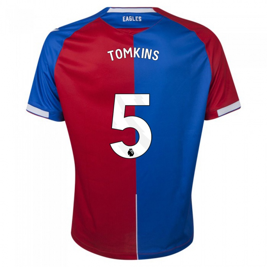 Hombre Camiseta James Tomkins #5 Rojo Azul 1ª Equipación 2023/24 La Camisa Argentina