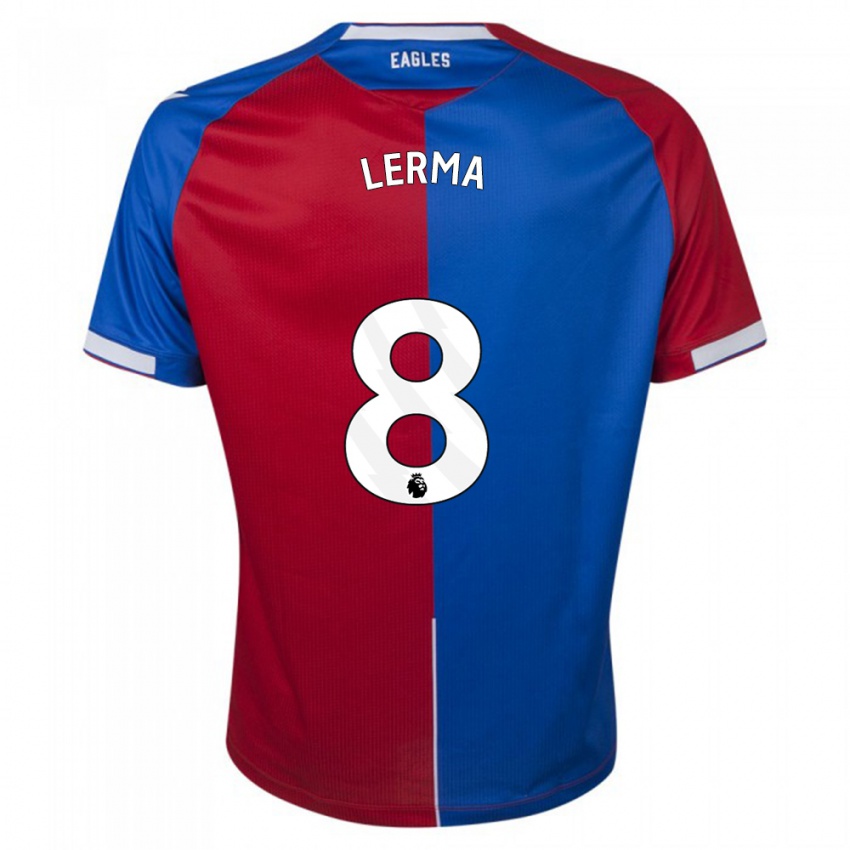 Hombre Camiseta Jefferson Lerma #8 Rojo Azul 1ª Equipación 2023/24 La Camisa Argentina