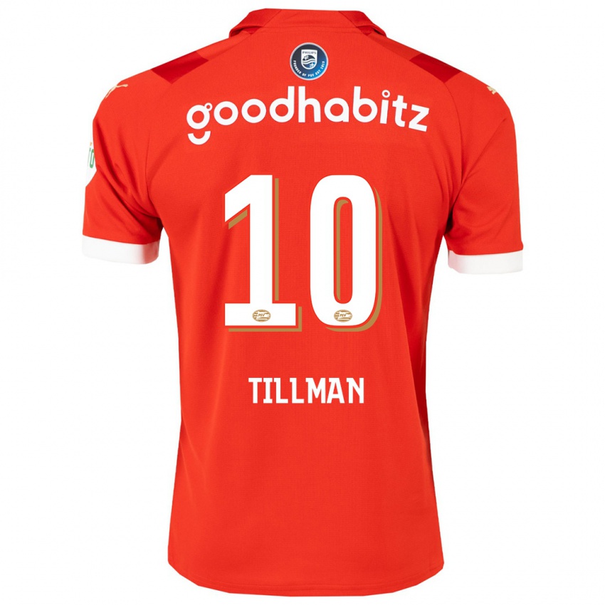 Hombre Camiseta Malik Tillman #10 Rojo 1ª Equipación 2023/24 La Camisa Argentina