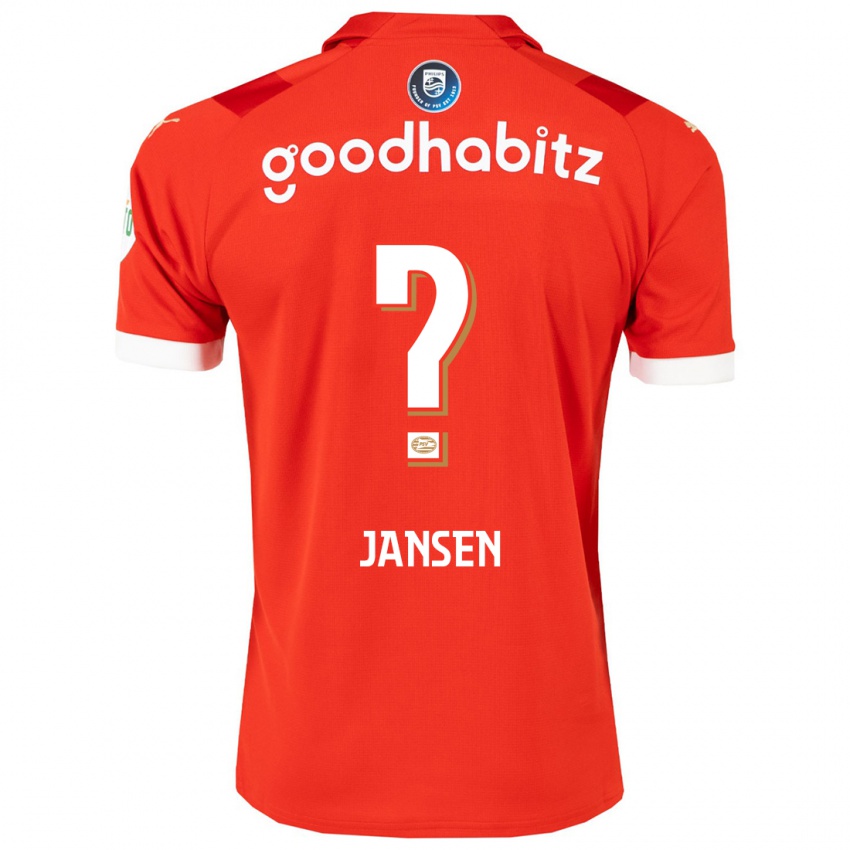 Hombre Camiseta Koen Jansen #0 Rojo 1ª Equipación 2023/24 La Camisa Argentina