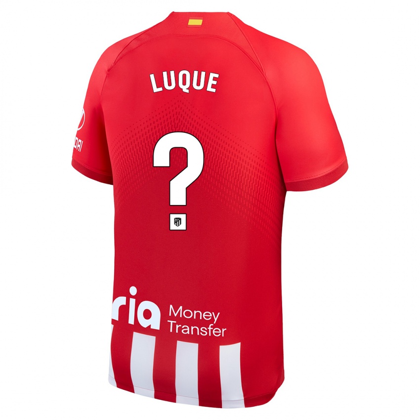 Hombre Camiseta Adrian Luque #0 Rojo Blanco 1ª Equipación 2023/24 La Camisa Argentina