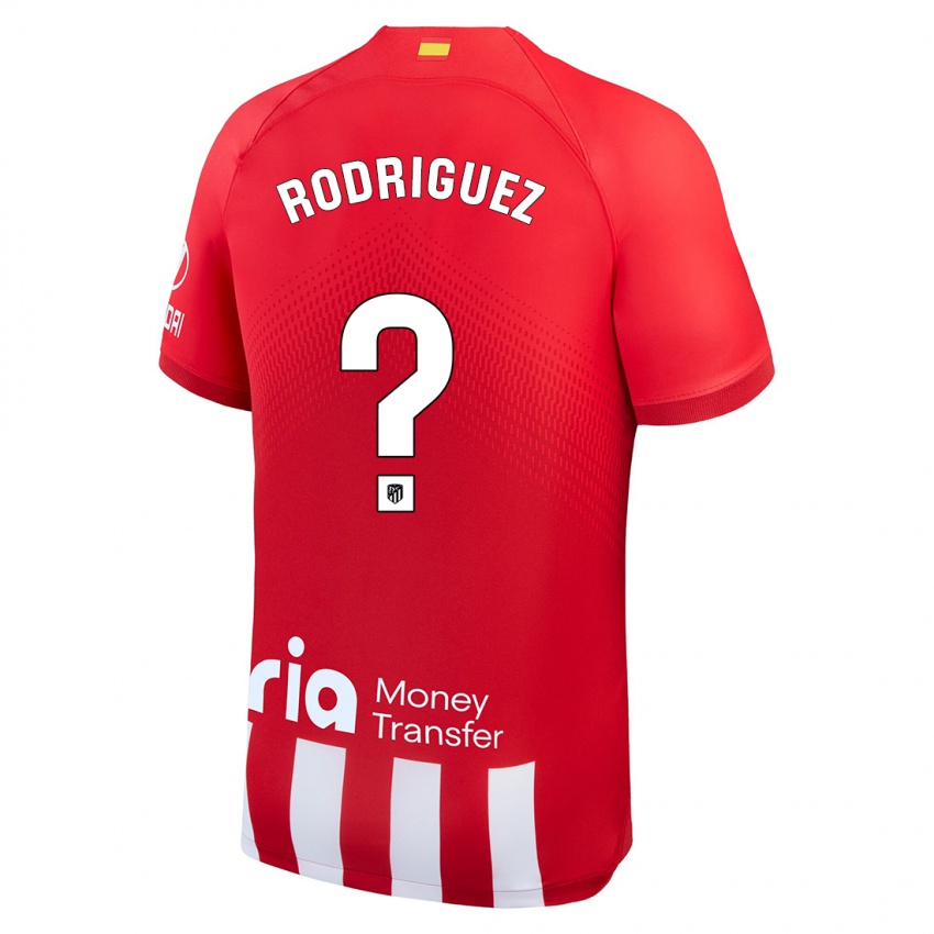 Hombre Camiseta Adrian Rodriguez #0 Rojo Blanco 1ª Equipación 2023/24 La Camisa Argentina