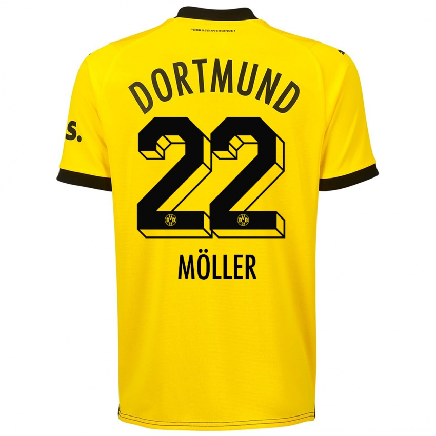 Hombre Camiseta Paul Möller #22 Amarillo 1ª Equipación 2023/24 La Camisa Argentina