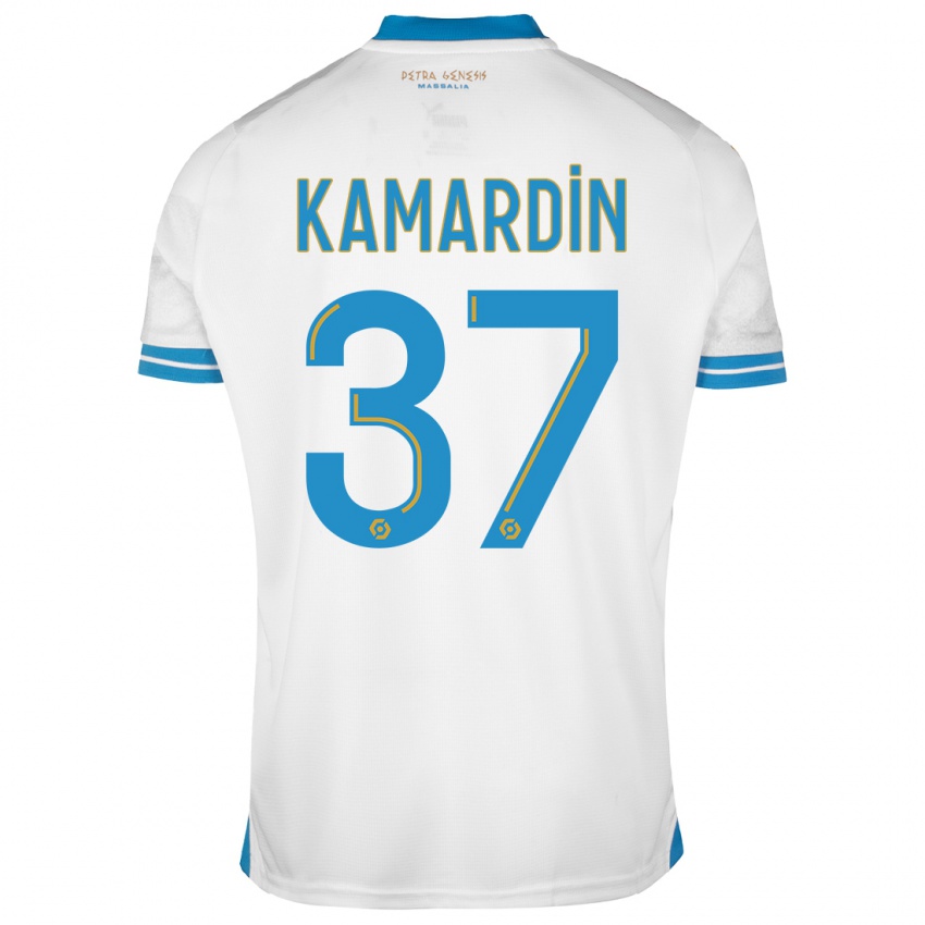 Hombre Camiseta Aaron Kamardin #37 Blanco 1ª Equipación 2023/24 La Camisa Argentina