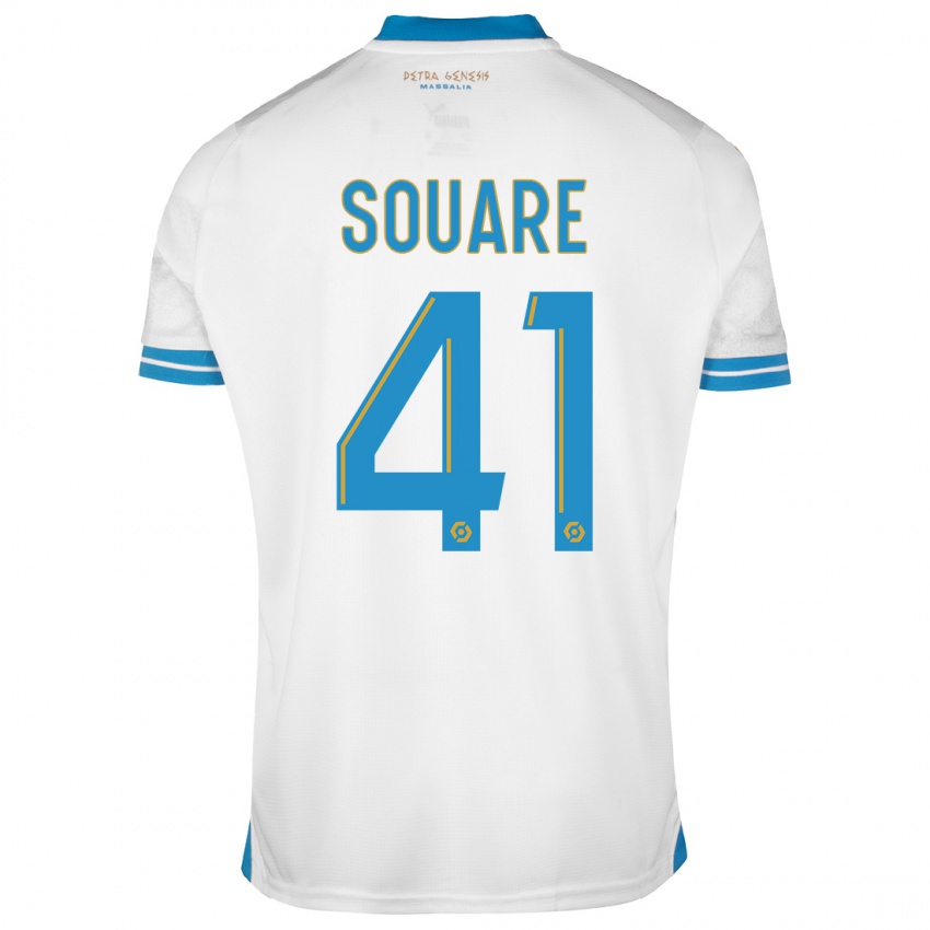 Hombre Camiseta Cheick Souare #41 Blanco 1ª Equipación 2023/24 La Camisa Argentina