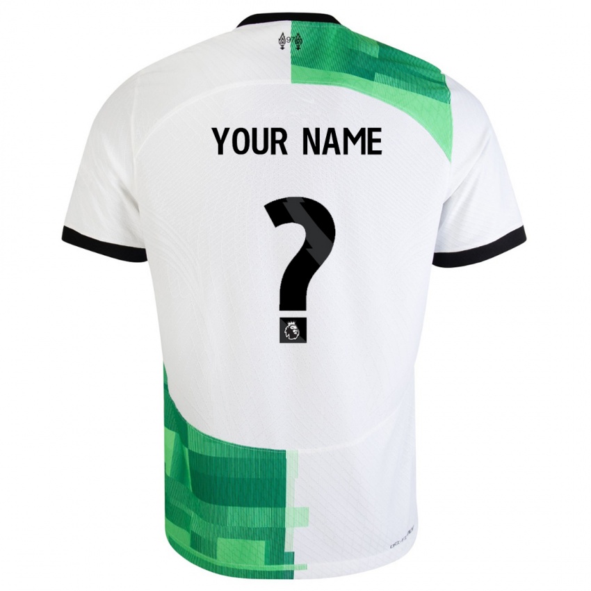 Hombre Camiseta Su Nombre #0 Blanco Verde 2ª Equipación 2023/24 La Camisa Argentina