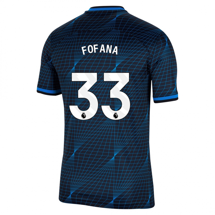Hombre Camiseta Wesley Fofana #33 Azul Oscuro 2ª Equipación 2023/24 La Camisa Argentina