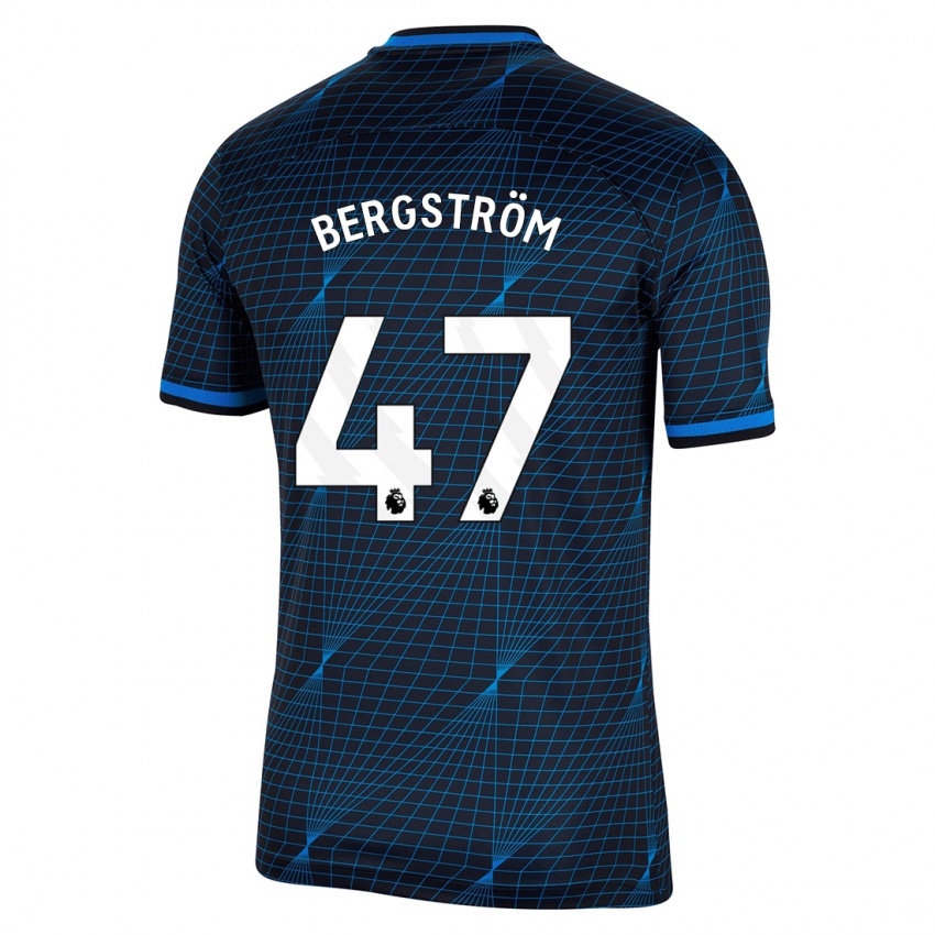 Hombre Camiseta Lucas Bergström #47 Azul Oscuro 2ª Equipación 2023/24 La Camisa Argentina