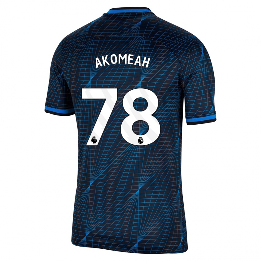 Hombre Camiseta Travis Akomeah #78 Azul Oscuro 2ª Equipación 2023/24 La Camisa Argentina