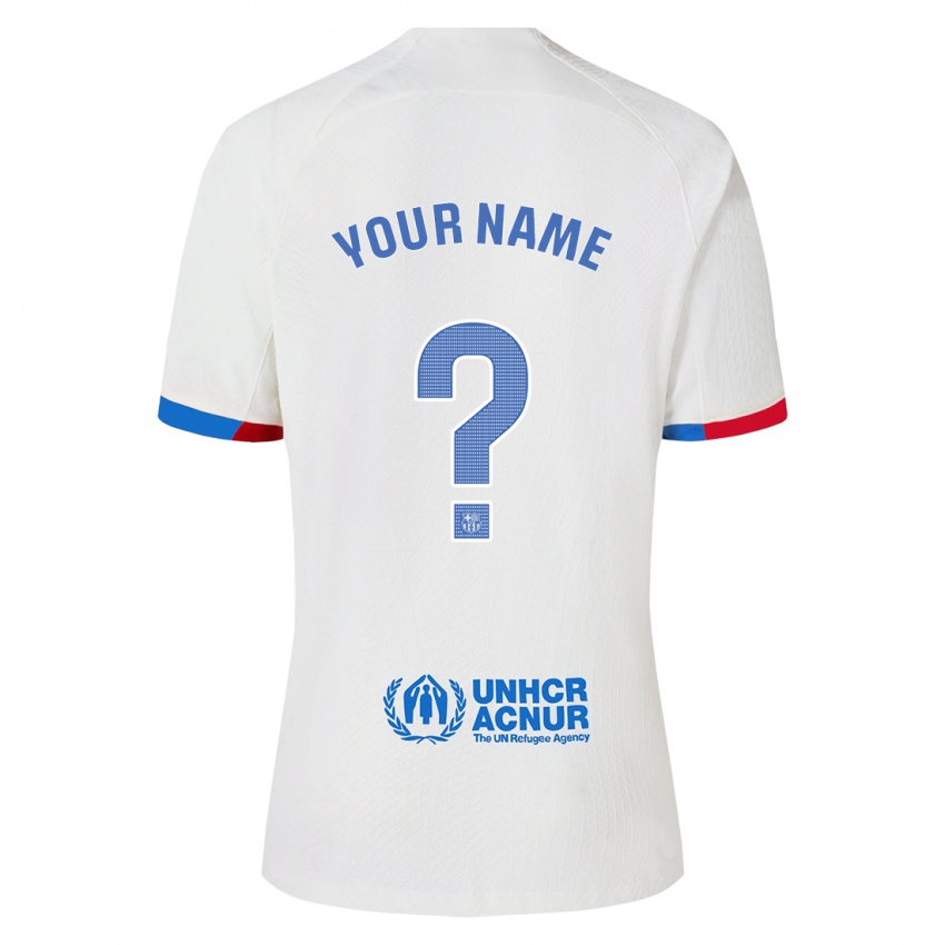 Hombre Camiseta Su Nombre #0 Blanco 2ª Equipación 2023/24 La Camisa Argentina