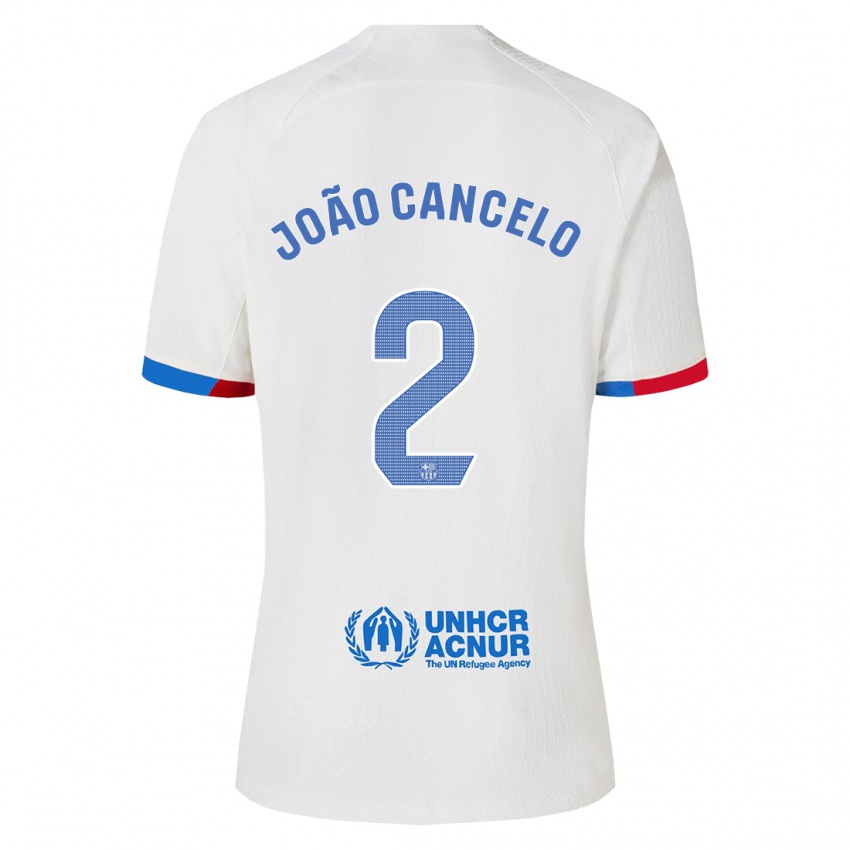 Hombre Camiseta Joao Cancelo #2 Blanco 2ª Equipación 2023/24 La Camisa Argentina