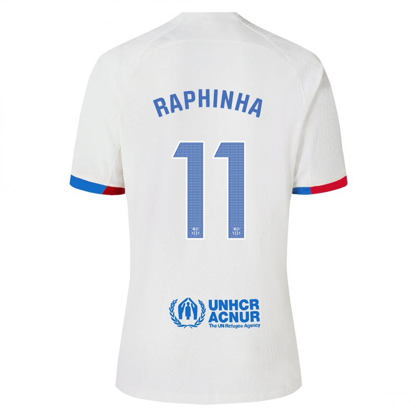 Hombre Camiseta Raphinha #11 Blanco 2ª Equipación 2023/24 La Camisa Argentina