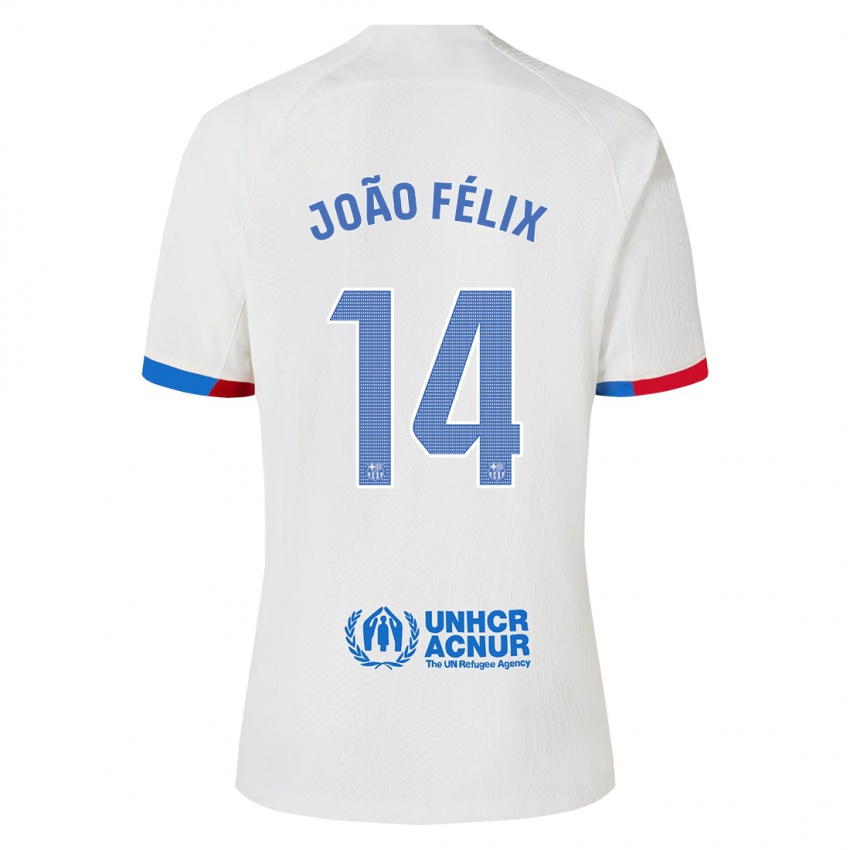 Hombre Camiseta Joao Felix #14 Blanco 2ª Equipación 2023/24 La Camisa Argentina