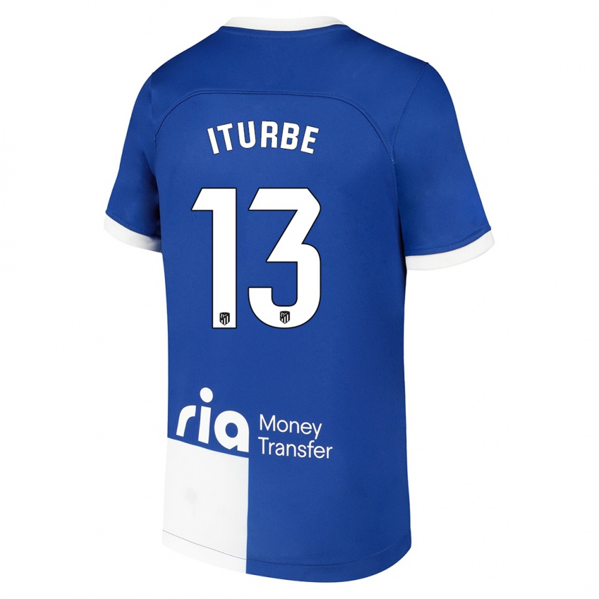 Hombre Camiseta Alejandro Iturbe #13 Azul Blanco 2ª Equipación 2023/24 La Camisa Argentina