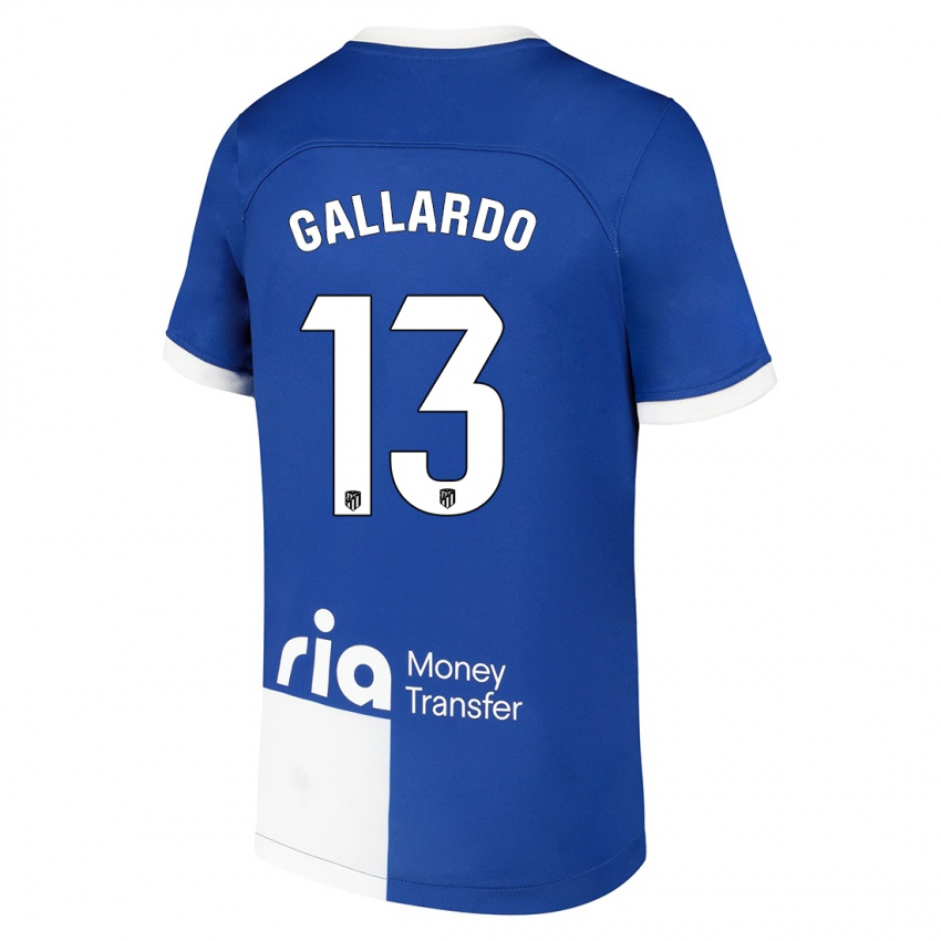 Hombre Camiseta Lola Gallardo #13 Azul Blanco 2ª Equipación 2023/24 La Camisa Argentina
