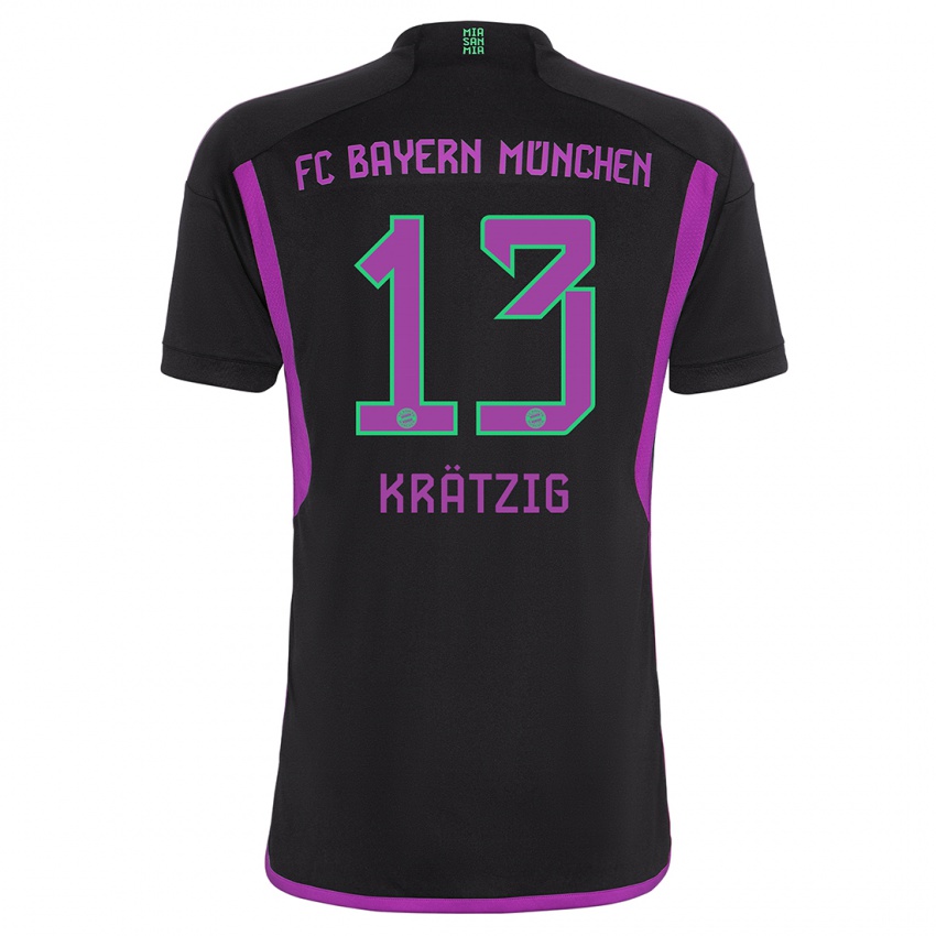 Hombre Camiseta Frans Krätzig #13 Negro 2ª Equipación 2023/24 La Camisa Argentina