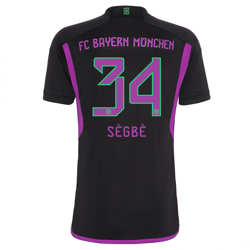 Hombre Camiseta Désiré Sègbè #34 Negro 2ª Equipación 2023/24 La Camisa Argentina