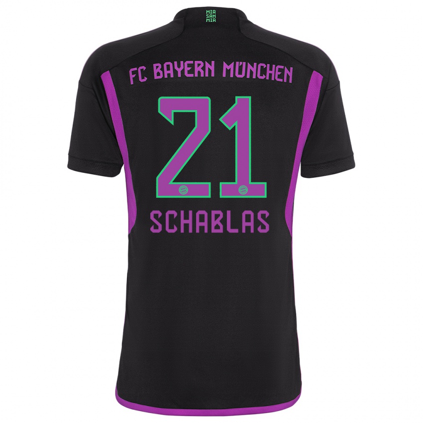 Hombre Camiseta Matteo Schablas #21 Negro 2ª Equipación 2023/24 La Camisa Argentina