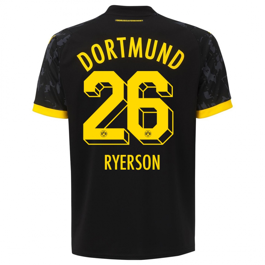Hombre Camiseta Julian Ryerson #26 Negro 2ª Equipación 2023/24 La Camisa Argentina
