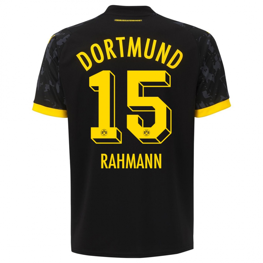 Hombre Camiseta Luke Rahmann #15 Negro 2ª Equipación 2023/24 La Camisa Argentina