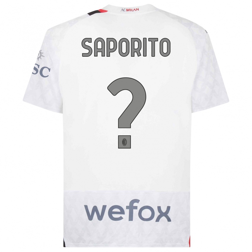 Hombre Camiseta Riccardo Saporito #0 Blanco 2ª Equipación 2023/24 La Camisa Argentina