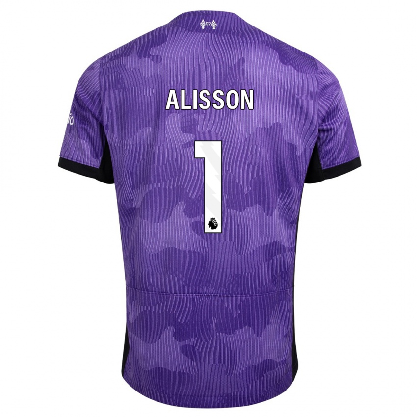 Hombre Camiseta Alisson #1 Púrpura Equipación Tercera 2023/24 La Camisa Argentina