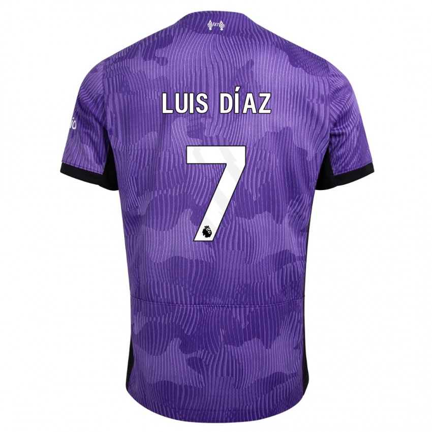 Hombre Camiseta Luis Diaz #7 Púrpura Equipación Tercera 2023/24 La Camisa Argentina