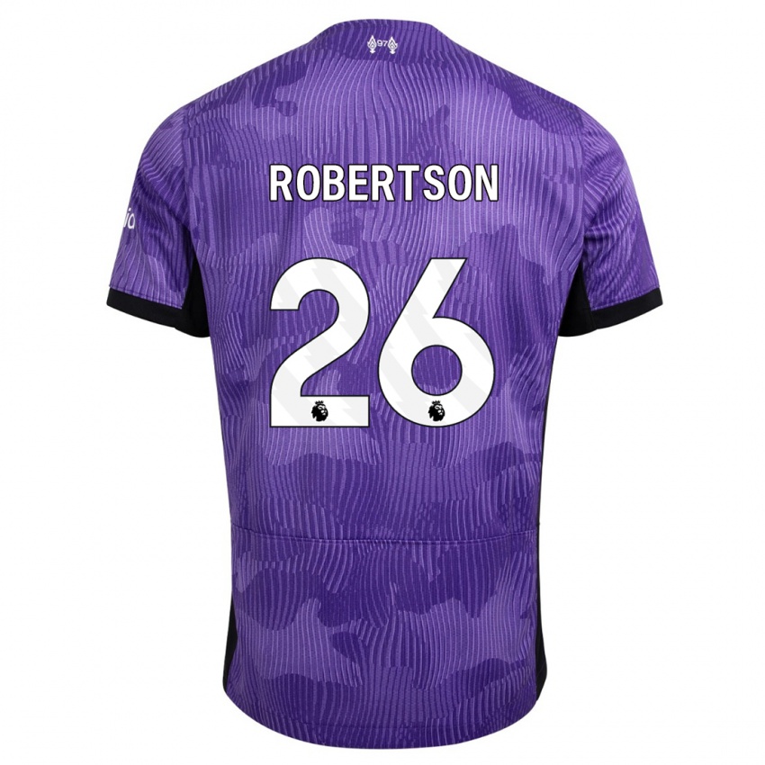 Hombre Camiseta Andrew Robertson #26 Púrpura Equipación Tercera 2023/24 La Camisa Argentina
