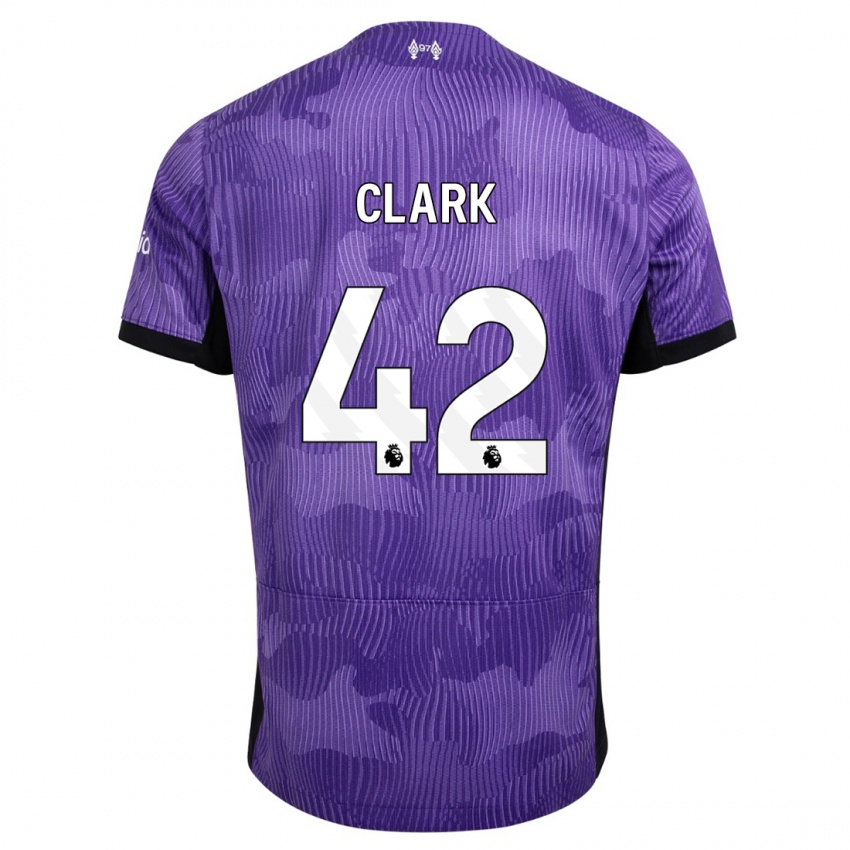Hombre Camiseta Bobby Clark #42 Púrpura Equipación Tercera 2023/24 La Camisa Argentina